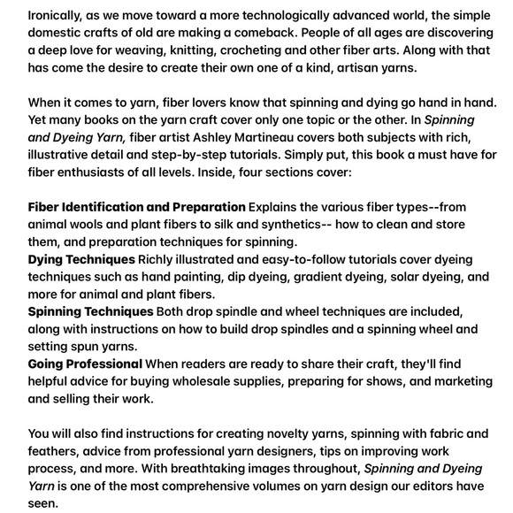 Spinning and Dyeing Yarn DYI Book  Illustrated - Picture 3 of 8